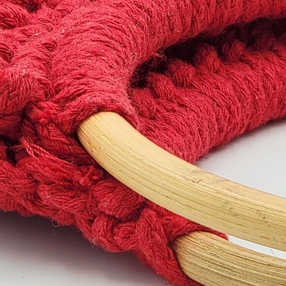 Crochet Tote handbag purse, boho granny core knitted purse. By Top Shop - Picture 6 of 16